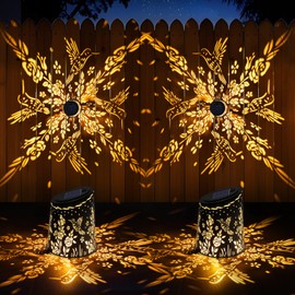 Likiyol 2025 Upgraded 4 Pack Hummingbird Solar Fence Lights Ultra Bright Fence Lights Solar Powered IP65 Waterproof Deck Light for Stair Yard Garden Outdoor Wall Decor, Warm White