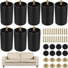 TURSTIN 8 Pack 3 Inch Plastic Furniture Legs with M8