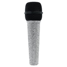 Rockville RMC-ICE Pro Diamond Vocal Microphone with Sound + Case + Cable, White