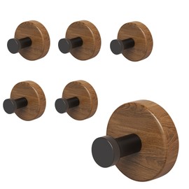 ChDING 6-Pack No Screws Wall Hooks, Heavy Duty Adhesive Hooks for Coats, Bathroom, Kitchen, Entryway, Door - Damage-Free Metal Hooks for Renters, Multi-Purpose, Waterproof