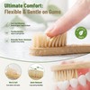 4-Pack Natural Boar Bristle Toothbrush for Adults
