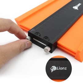 Lionz Contour Gauge Shape and Outline Tool - 10" Super Gauge Profile Tool With Lock And Adjusting Screws For Copying Angles and Odd Shapes. Gifts for Men - Stocking Stuffers for Him, DIY Tools