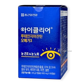 Chong Kun Dang Health iClear Lutein Zeaxanthin Omega 3 600mg x 60 tablets / 종근당건강 아이클리어 루테인 지아잔틴 오메가3 600mg x 60정
