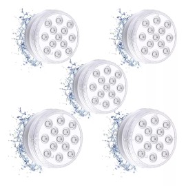 Importeek 5pz Lampara Sumergible Led Rgb Acuario Pecera Alberca