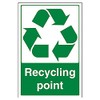 V Safety Recycling Point Sign - 200mm x 300mm -