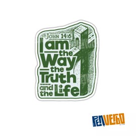 Custom Hand Made I Am The Way The Truth And The Life Sticker 2pcs | John 14:6 | Religious | BV304