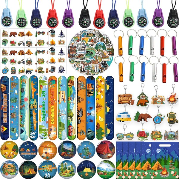qhqqwzxqc 134 Pcs Camping Party Favors Happy Camp with Camping
