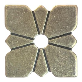 Tiazza 10Pcs Brass Backplate Washers Classical Furniture Decoration Gasket Brass Hardware Accessories (Bronze, Square-30mm)