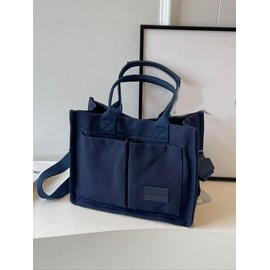 Solid Color/flower & Fruit & Heart Pattern Fabric Tote Bag for Women, Summer 2024 Large Capacity Everything Tote Bag, Travel Essentials, Multiple Pocket Work Bag:_multicolor10_Please Refer To The Pictures for Dimensions