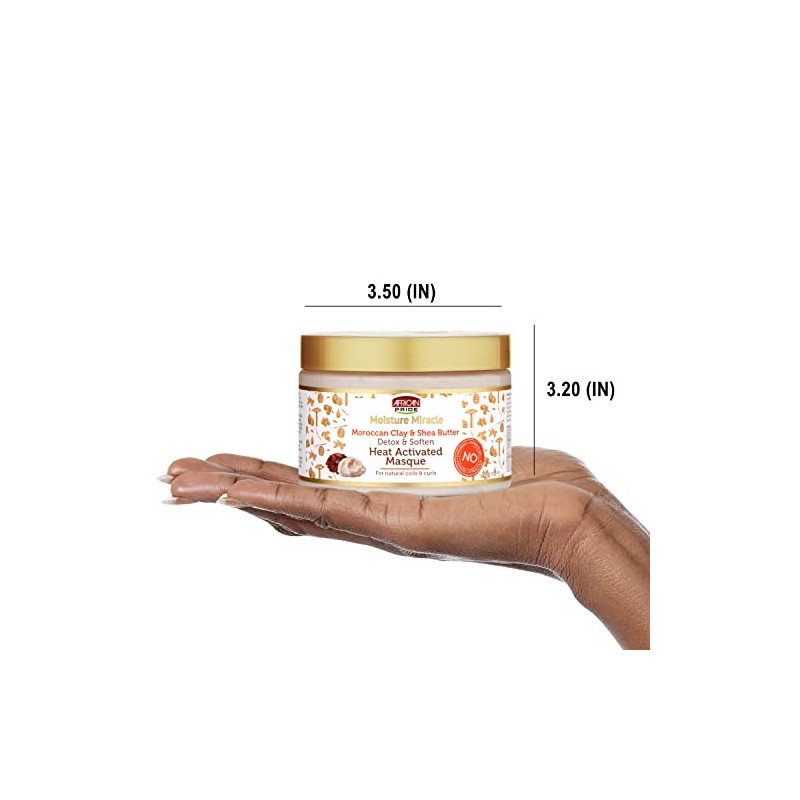 African Pride Moisture Milagro Marroquí arcilla y manteca de karité