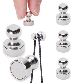 Yoshitsuyama Kaketsukeln Strong Magnet Pin, Strong Magnet, Diameter 0.5 x Height 0.6 inches (12 mm) x Height 0.6 inches (16 mm), 3 Colors, 3 Types of Quantity (Super Strong Silver x 3)