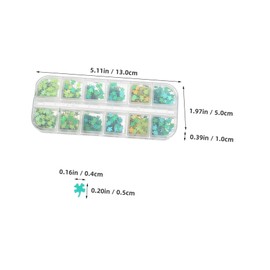 Outanaya Saint Patrick's Day Nail Charms Green Glitter Stickers for Holiday Manicure Easy Application Shamrock Nail Art Decorations for Festive