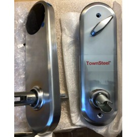 Townsteel e-Genius Powered by Latch Stainless Entry Lock MISSING KEYWAY "READ"