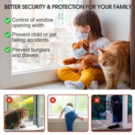 Door Chain Lock Heavy Duty, Stainless Steel Window Chain Lock Security Chain Locks for Inside Flat Open Windows, Hotel, Bedroom, Child Safety(Black, 1 Pack)