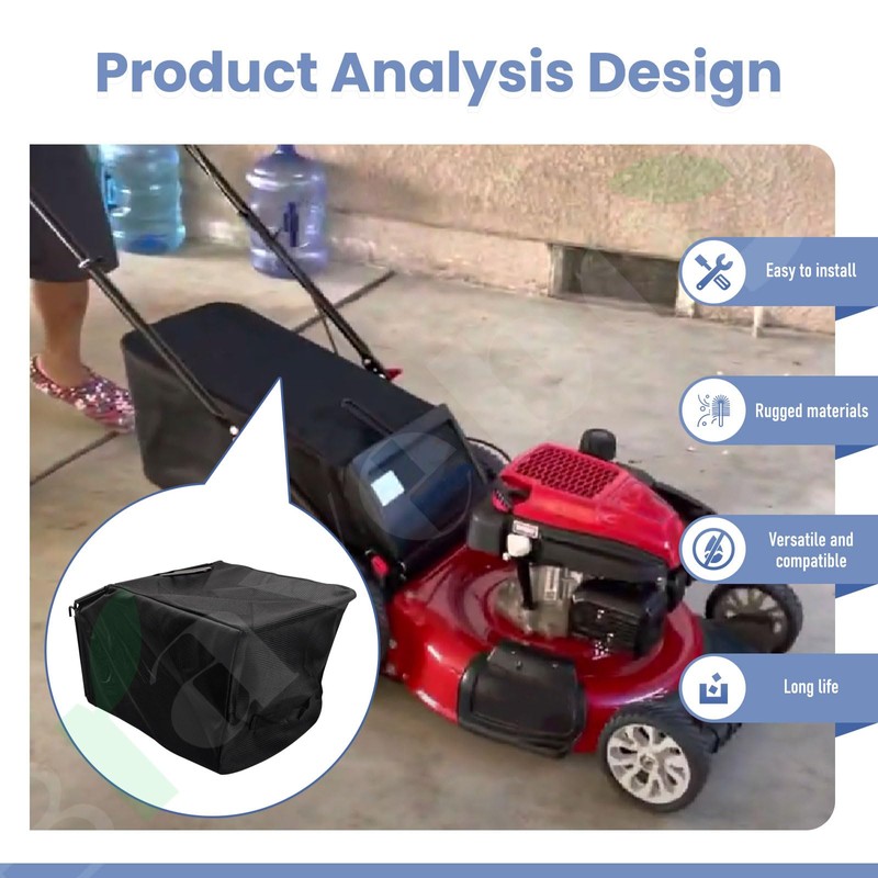 Lawn Mower Rear Grass Catcher Bag W/Grass Catcher Frame Set