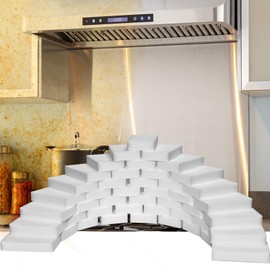 100 Pack Magic Sponge Eraser,Multi-Functional Household Cleaning Kitchen Dish Sponge for Furniture,Extra Thick and Long Lasting Melamine Cleaning Sponges for Bathroom,Bathtub, Wall Cleaner (100)