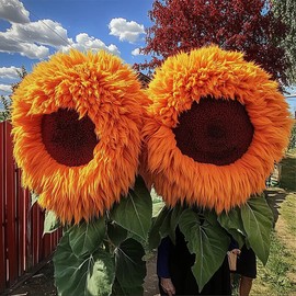50pcs Rare Yellow Enchanting Giant Teddy Bear Sunflower Seeds Non-GMO Heirloom