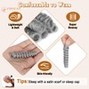 10" 3 Packs Curly Short Grey Crochet Hair for Black