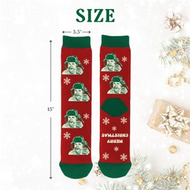 Christmas Vacation Merch Gifts, Funny Christmas Socks for Women Men, Griswold Family Christmas Vacation Costume Accessories, Winter Warm Knitted Socks, White Elephant Gifts Christmas Stocking Stuffer