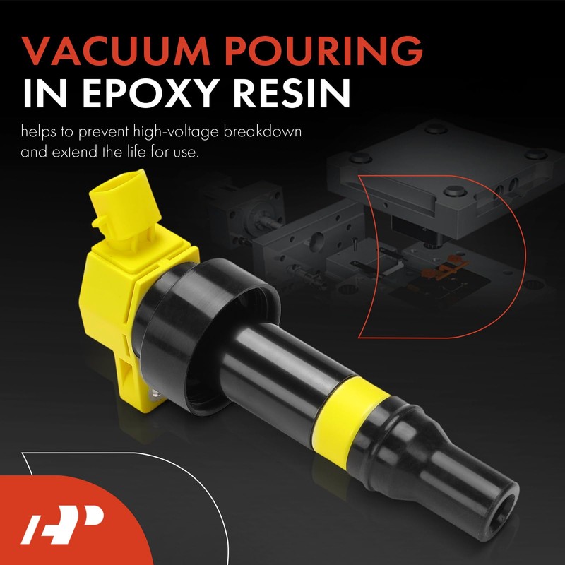 A-Premium (Yellow) Engine Ignition Coil Pack Compatible with Kia Soul