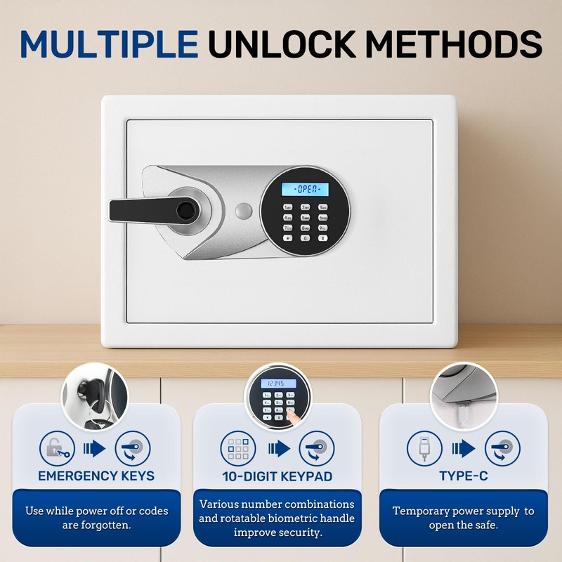 BlackSmith Biometric Safe 1.0 Cub Digital Home Security Safe with