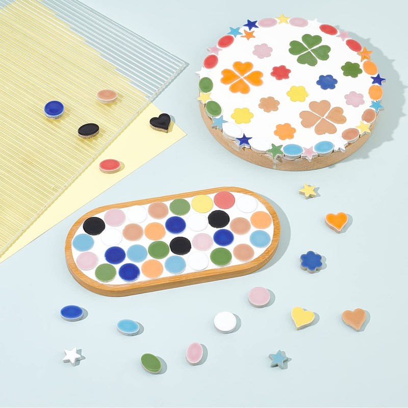 PandaHall Mosaic Tiles Ceramic Mosaic Pieces Accessories for Home Textiles
