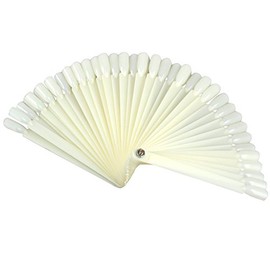 Generic 50 Pcs/Pack False Nail Art Board Tips Stick Polish Foldable Display Practice Fan Flesh-colored 10 Packs
