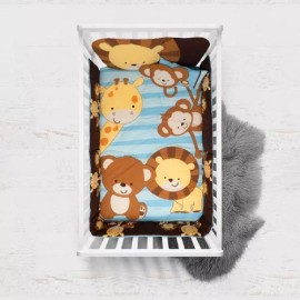 Chiqui Mundo Set Edredón Talla Cama Cuna Corral Blue Safari Chiqui Mundo Color Azul Marino