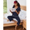 Ekouaer Capri Pajama Sets for Women Capri Pants with Short