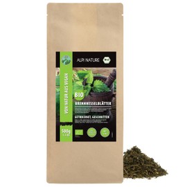 Alpi Nature Organic Nettle Tea 500g 1.1 lb, Dried and Cut Nettle Leaves, Loose Leaf Tea