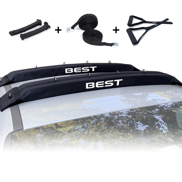 Best Marine Soft Roof Rack Pads for Kayaks, Canoes, SUP Paddle Boards, and Surfboards - Kayak Roof Racks for Cars Without Rails & Crossbars