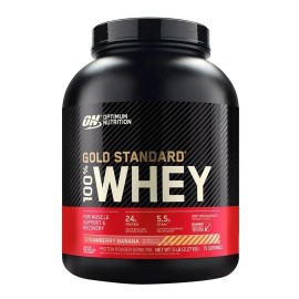 Suplemento Optimum Nutrition Proteína Proteína Gold Standard 100% Whey sabor strawberry banana de 2.27kg en polvo