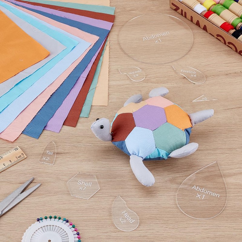 FREEBLOSS Set of 2 Turtles Patchwork Pin Cushion Set DIY