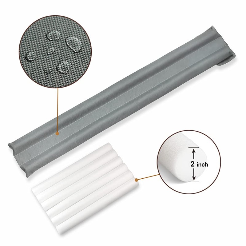 Efoxcity Waterproof Twin Door Draft Stopper Adjustable Size 30" to