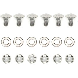 (Set of 6) 784-5581A 784-5581 Snow Blowers Carriage Bolts & Nuts Replaces MTD Shave Plate Scraper Bar 790-00120-0637 784-5581A (5/16-18) 5/8"