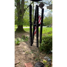 Unbranded Sympathy Wind Chimes outside Deep Tone Memorial Loss of a Loved Large Big Black