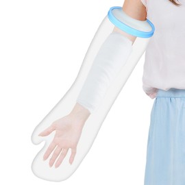 KEEFITT Adult Cast Covers for Shower Arm, KT2201 Waterproof Arm Shower Cast Protector Extra Large Long, Watertight Protection for Post Surgery, Broken Arm Wounds Reusable (Straight Style)