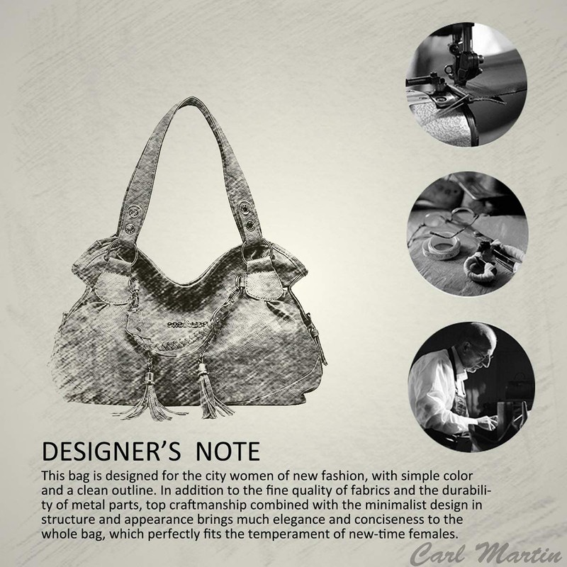 NICOLE & DORIS Women's Handbag, PU Leather, Gal Bag, Tote