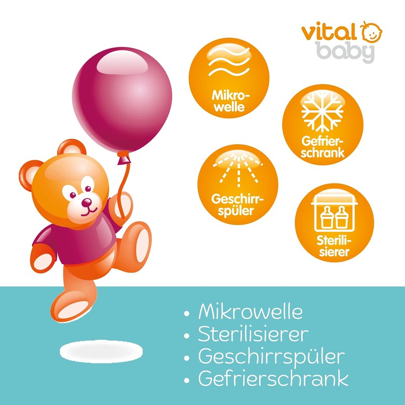 Vital Baby Large Freezer Pots (Pack of 4)