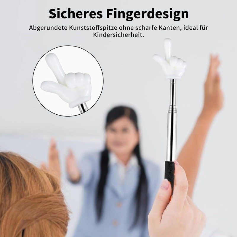 COZERI Set of 3 Extendable Stainless Steel Pointing Sticks, Telescopic
