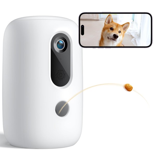 faroro Pet Camera with Treat Dispenser and Phone App, 5G WiFi Dog Camera with 2K HD Camera, Night Vision, Two Way Audio, Motion Alerts for Treat Tossing and Monitoring Your Pet Remotely