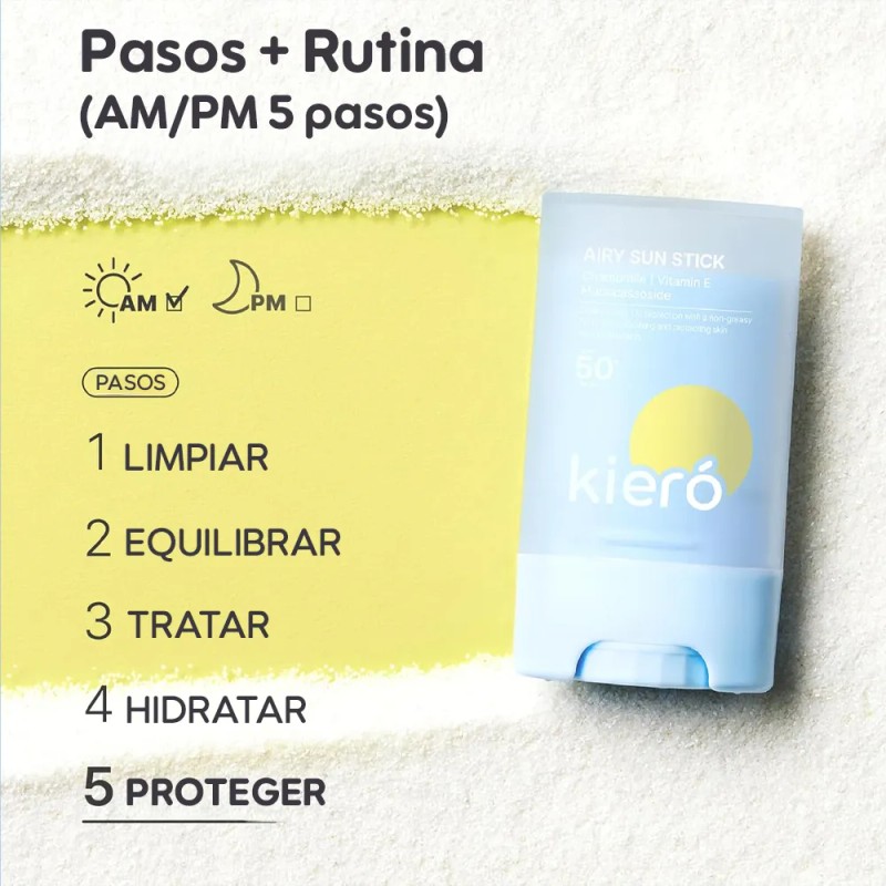 Kiero Airy Sun Stick Spf 50 Protector Solar En Barra
