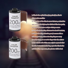 35MM Camera Color Film, 35MM Roll Film Color Negative Film, 35MM Camera ISO SO200 Type135 Color Film for Beginners