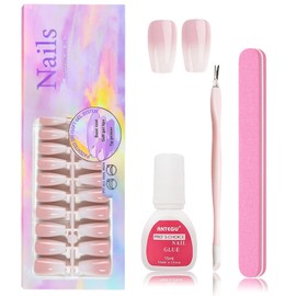 Virellay 150Pcs Gradient Falsche Nägel Zum Aufkleben Kit - Fake Nails für Frauen (Gradient, Mittel)
