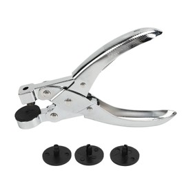Hole Punch Plier Zinc Alloy Sliver Handheld Paper Puncher Tool for Home Office Punch Diameter 8mm