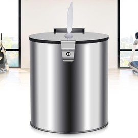 Zonon Stainless Steel Wall Mount Wipe Dispenser Fits Wipes on Rolls 11 x 10'' Tissue Holder Refillable Container for Fitness Clubs Schools Daycares Commercial and Residential Facilities (Round)