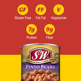 S&W - Pinto Beans -15.5 Oz. Can (Pack Of 12)
