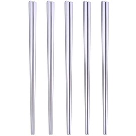 Q&A 5 Pairs Stainless Steel Chopsticks 23.5cm Dishwasher Safe Food Grade Stainless Steel Chopsticks