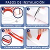 canaletas para Cables Pared, canaleta Flexible para Cable de Suelo,Protector