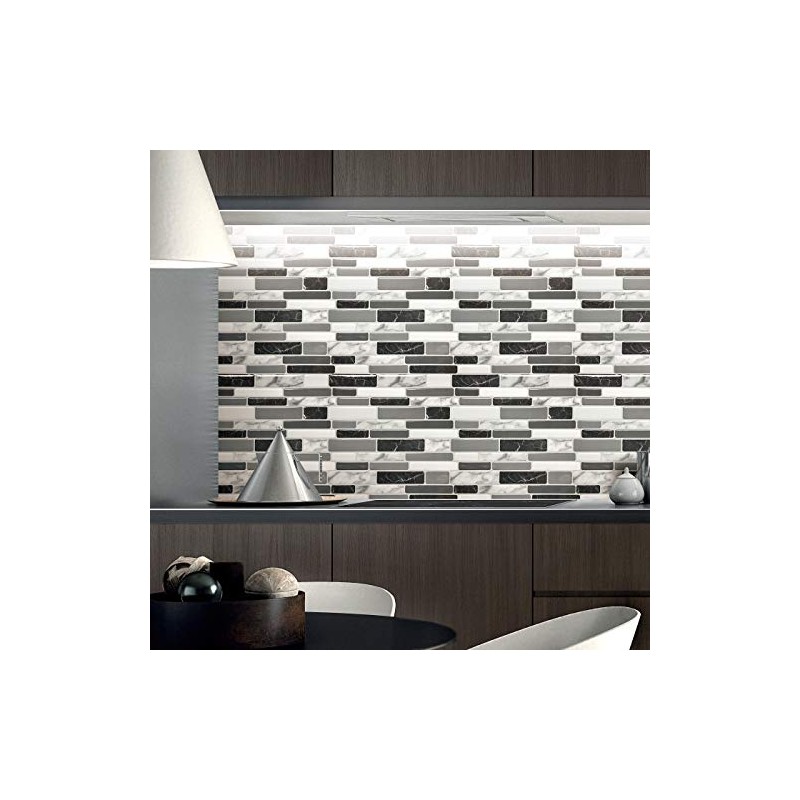 Art3d 10-Sheet Peel and Stick Kitchen Backsplash Tiles, 12"x12" Self-Adhesive